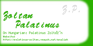 zoltan palatinus business card